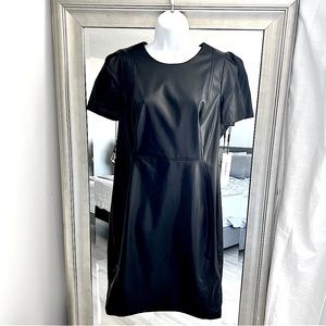 CALVIN KLEIN Faux-Leather Dress Size 12!